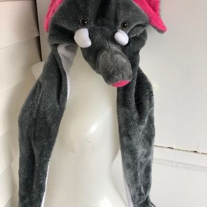 Elephant Hat with Ear Flap Mittens